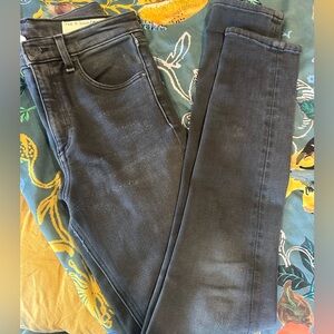 Rag & Bone Semi distressed High Rise Skinny Jeans